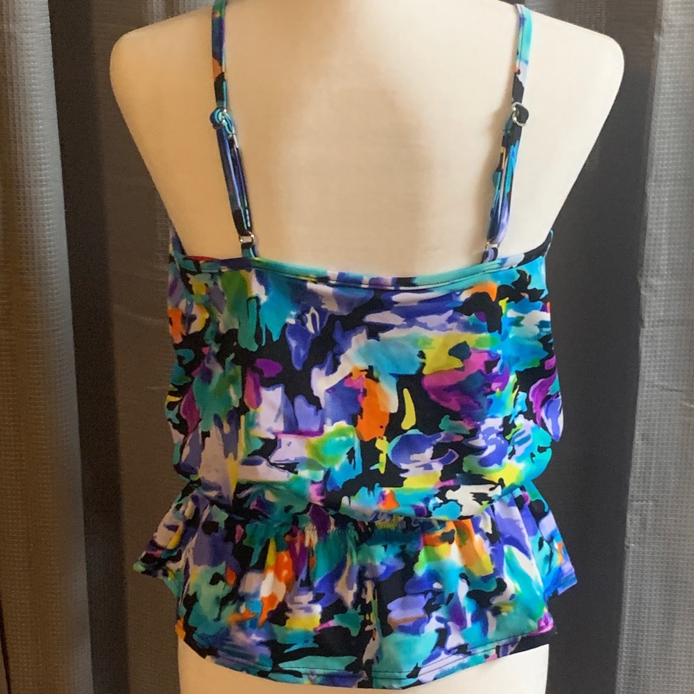 Caribbean Joe PEPLUM Tankini Underwire - Picture 2 of 9